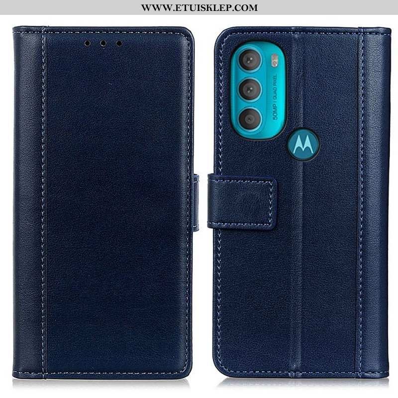 Etui Folio do Moto G71 5G Wersja Kolorowa Z Efektem Skóry